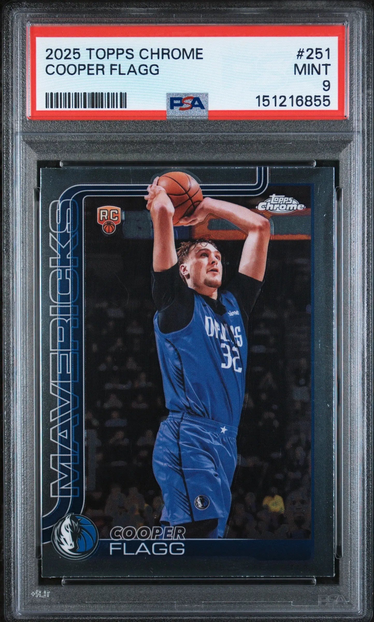 2025 Topps Chrome Rookie Cooper Flagg RC PSA 9 