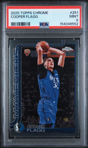 2025 Topps Chrome Rookie Cooper Flagg RC PSA 9 (A) 