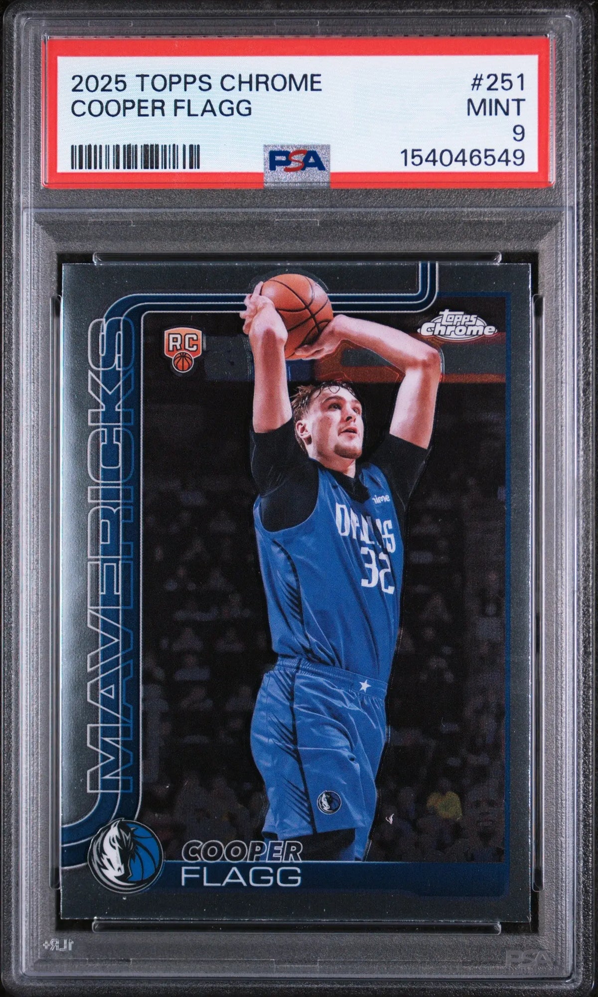 2025 Topps Chrome Rookie Cooper Flagg RC PSA 9 (B) 