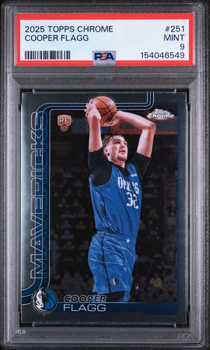 2025 Topps Chrome Rookie Cooper Flagg RC PSA 9 (B) 