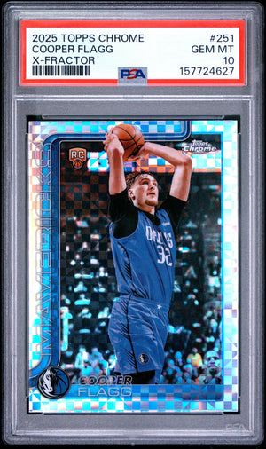 2025 Topps Chrome Rookie Cooper Flagg X-Fractor RC PSA 10 