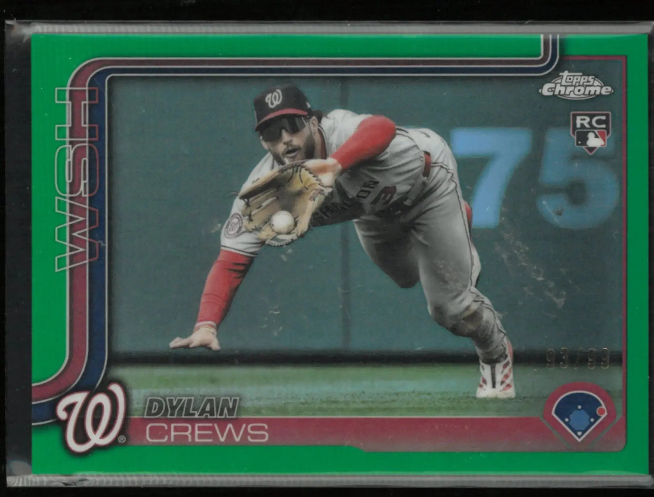 2025 Topps Chrome Rookie Dylan Crews Green /99 RC 