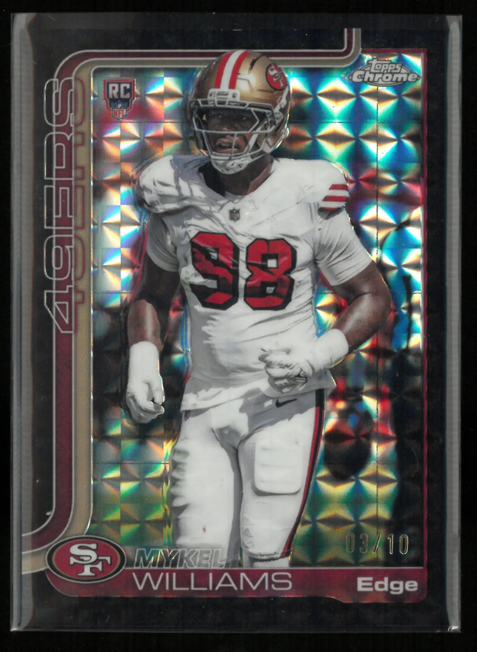 2025 Topps Chrome Rookie Mykel Williams Black Geometric /10 RC 