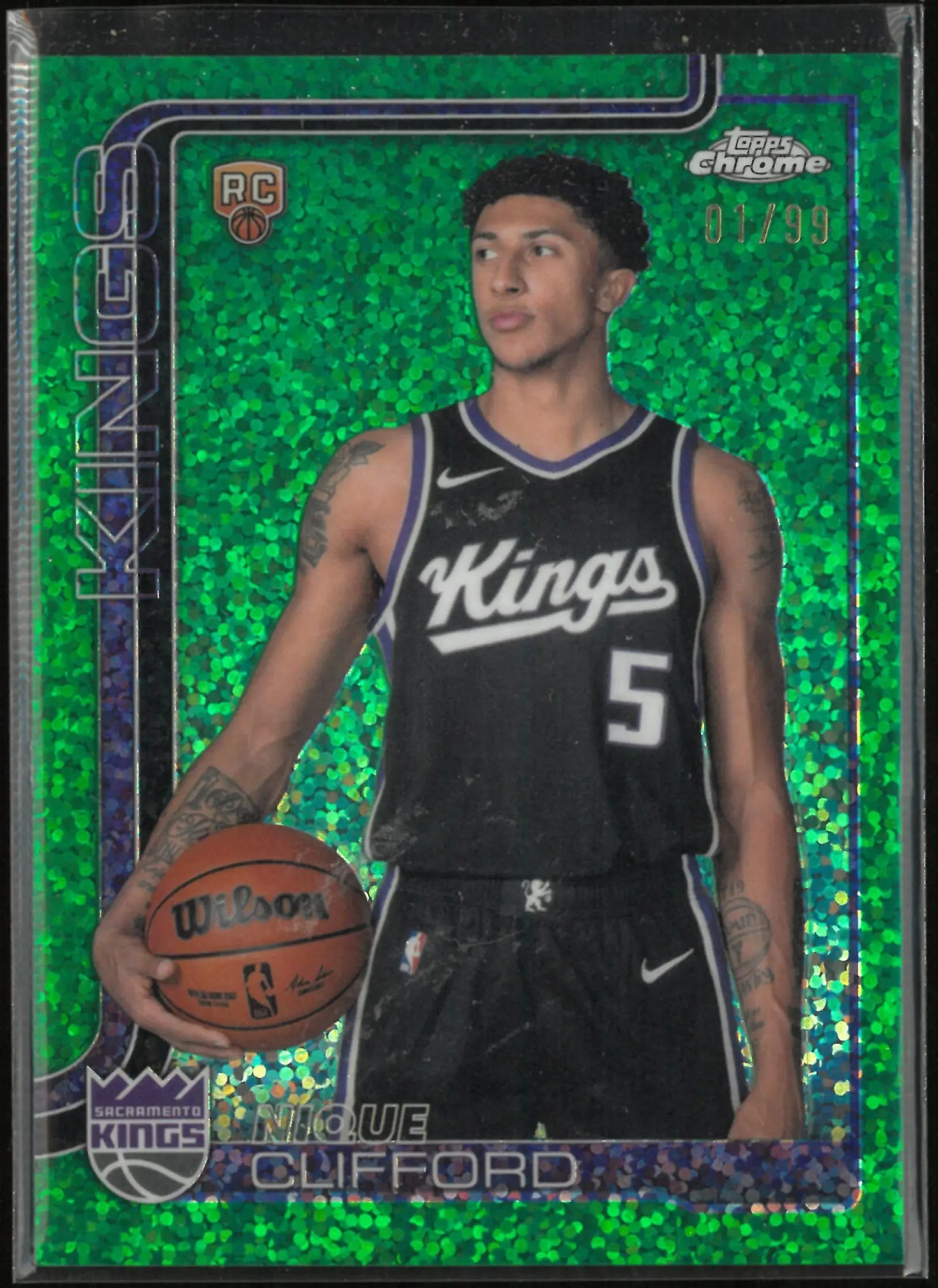 2025 Topps Chrome Rookie Nique Clifford Green Holo /99 RC 
