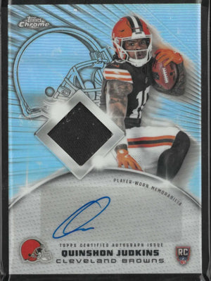 2025 Topps Chrome Rookie Patch Autograph Quinshon Judkins Auto RC 