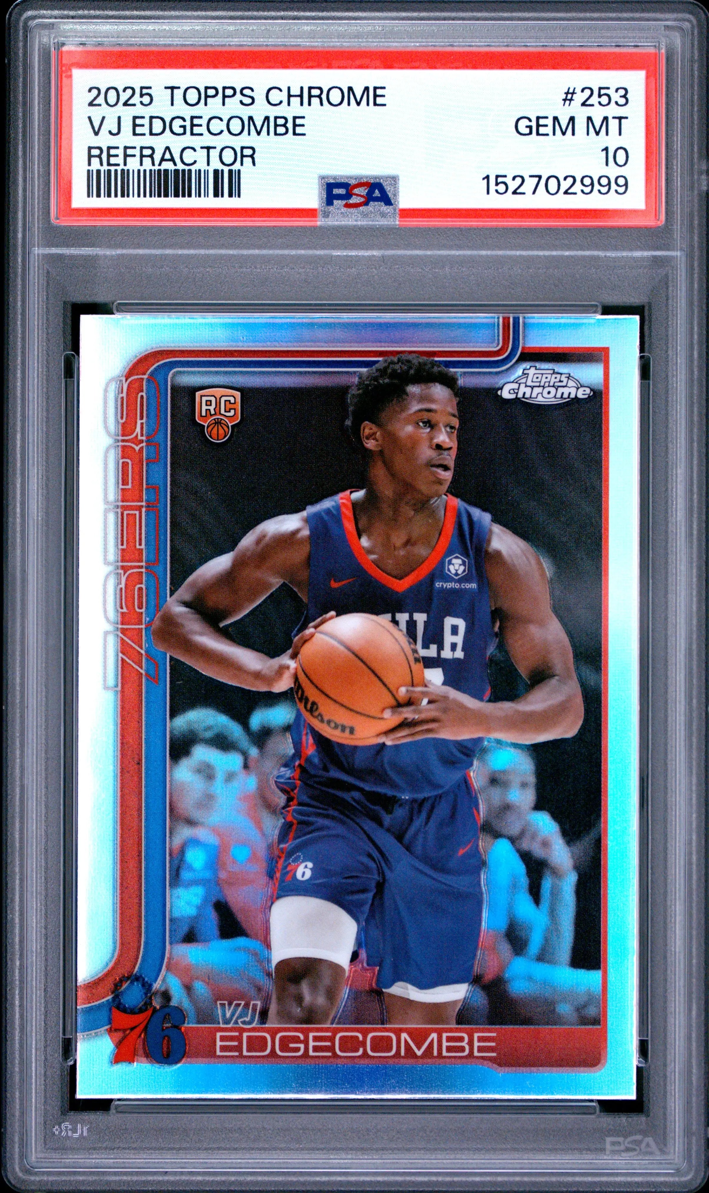2025 Topps Chrome Rookie Vj Edgecombe Refractor RC PSA 10 