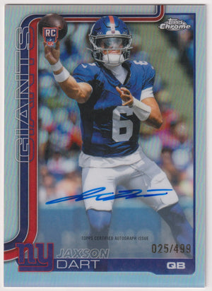 2025 Topps Chrome Rookies Autograph Variation Jaxson Dart Auto RC 