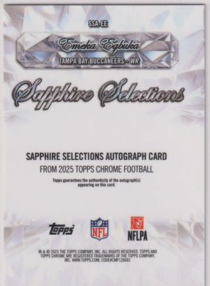 2025 Topps Chrome Sapphire Selections Rookie Autograph Emeka Egbuka Auto RC 