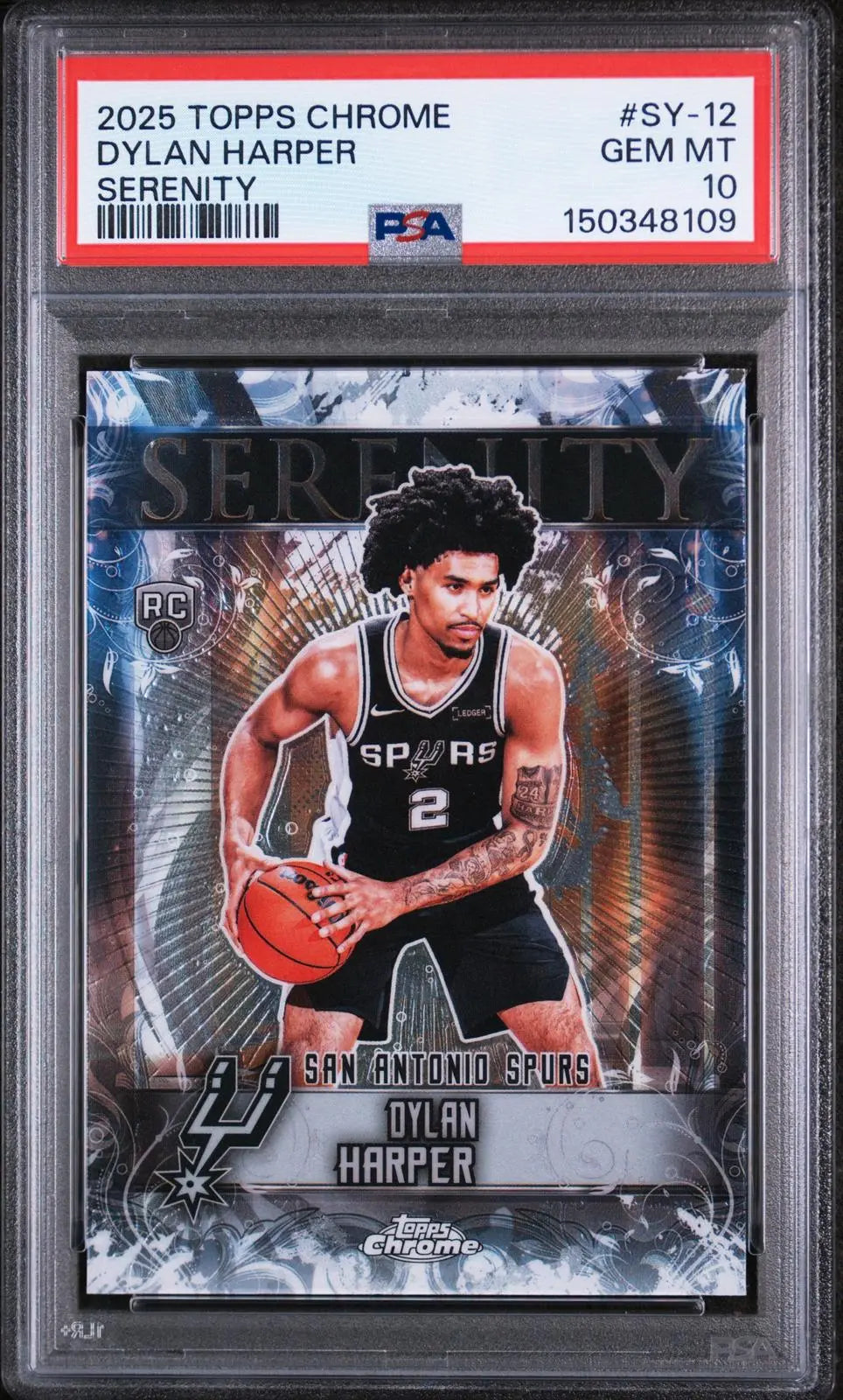 2025 Topps Chrome Serenity Rookie Dylan Harper RC PSA 10 