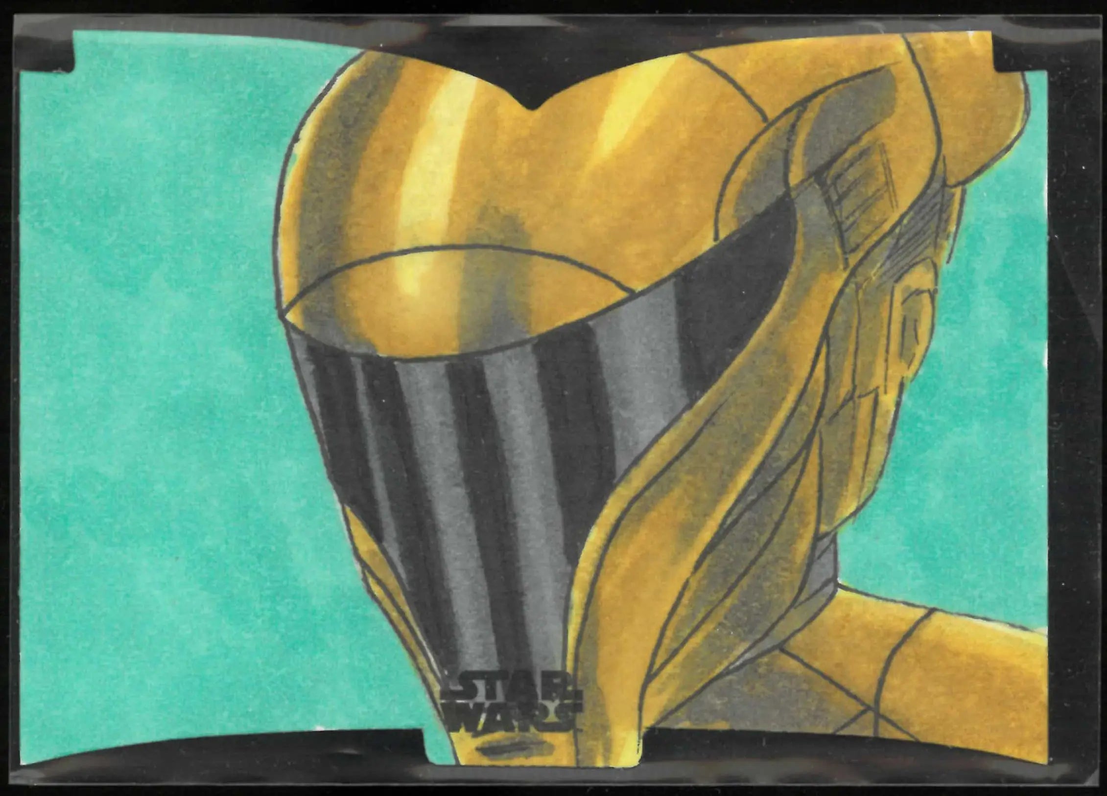 2025 Topps Chrome Star Wars Die-Cut Manga Sketch Autograph Emre Varligas /1 