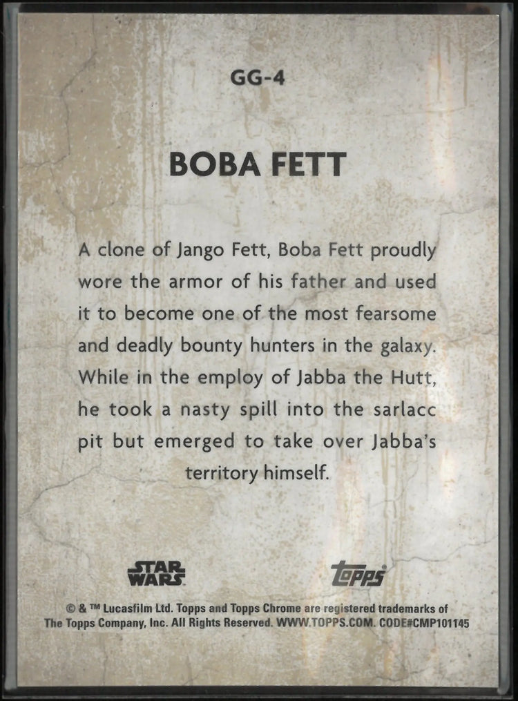 2025 Topps Chrome Star Wars Galactic Graffiti Boba Fett /50 