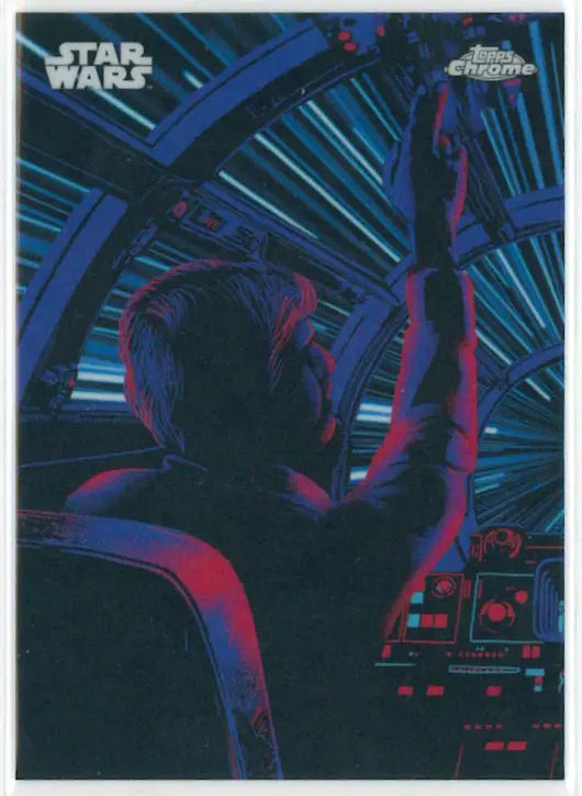 2025 Topps Chrome Star Wars Kyber Light Han Solo SSP 