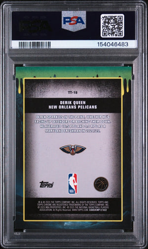 2025 Topps Chrome Tall Tales Rookie Derik Queen Purple Geometric /75 RC PSA 9 
