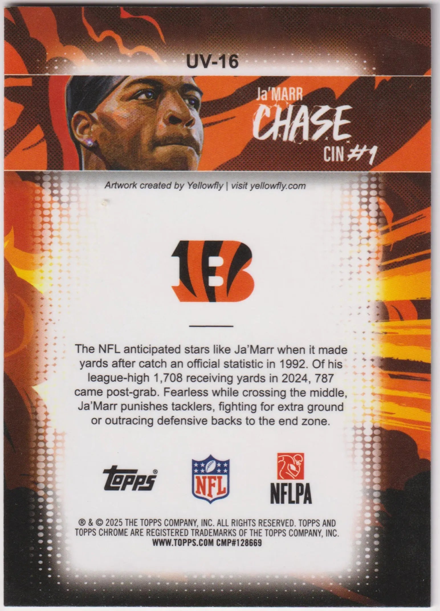 2025 Topps Chrome Ultra Violet Ja'Marr Chase 