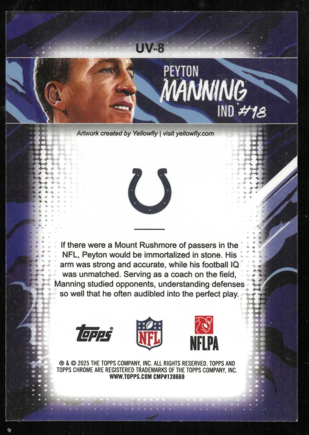 2025 Topps Chrome Ultra Violet Peyton Manning 