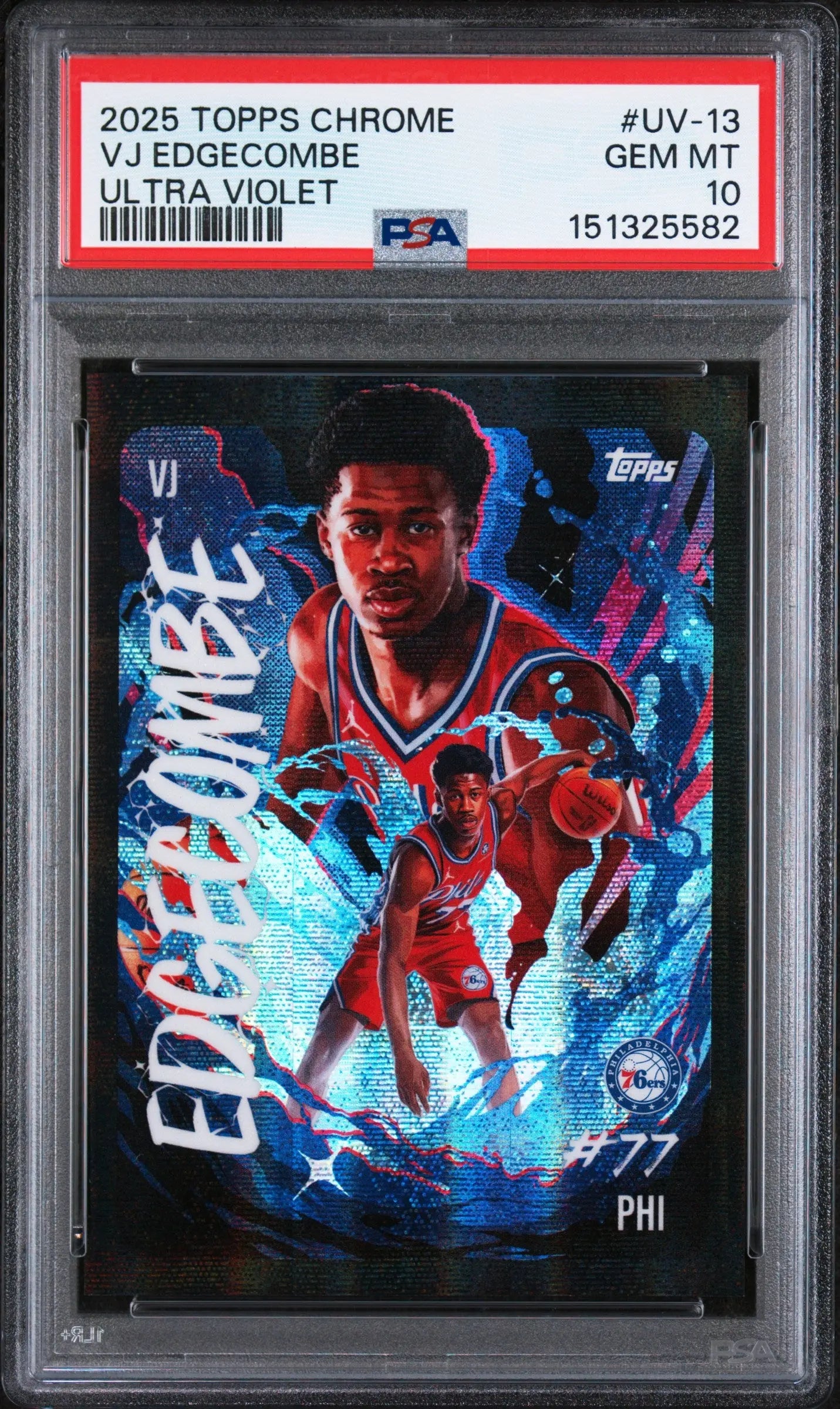 2025 Topps Chrome Ultra Violet Rookie VJ Edgecombe RC PSA 10 