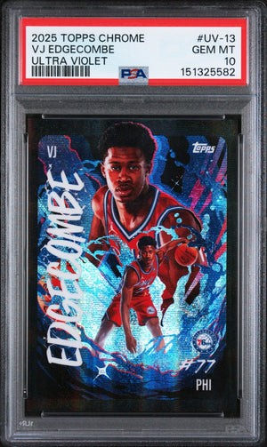 2025 Topps Chrome Ultra Violet Rookie VJ Edgecombe RC PSA 10 