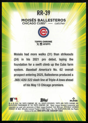 2025 Topps Chrome Update Baseball Radiating Rookie Moises Ballesteros 