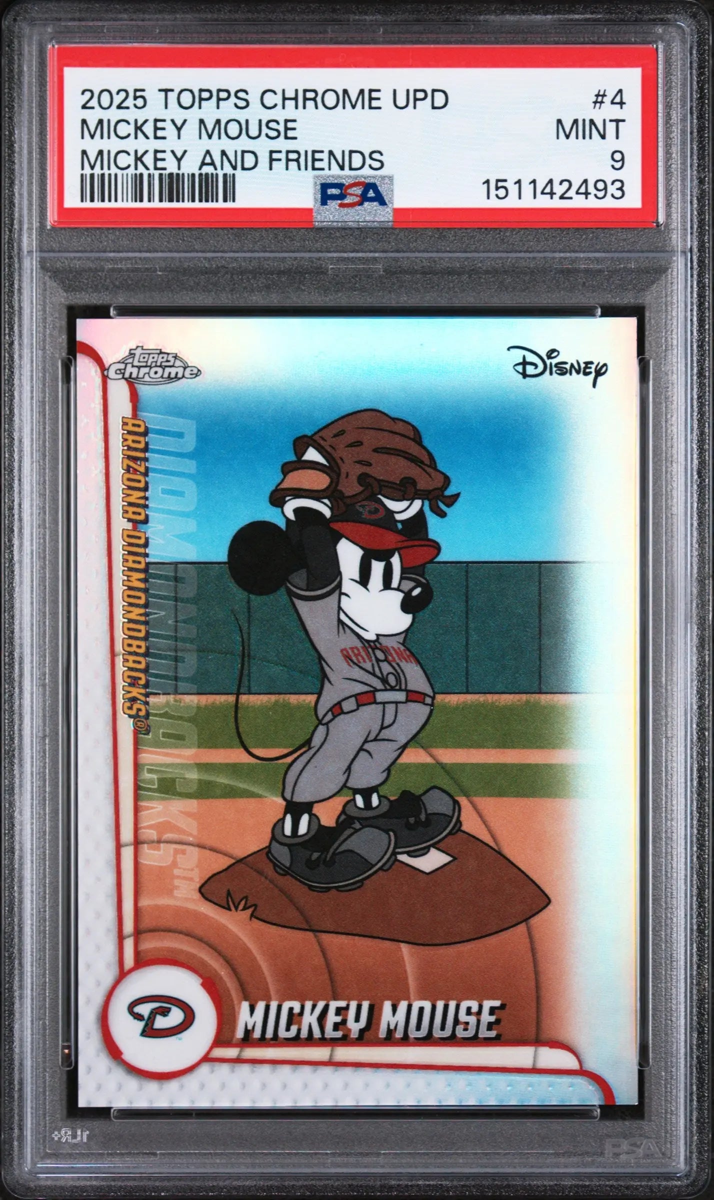 2025 Topps Chrome Update Mickey And Friends Mickey Mouse PSA 9 