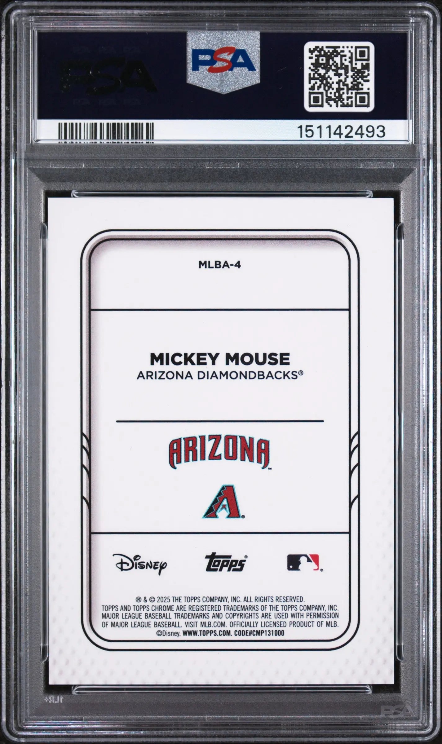2025 Topps Chrome Update Mickey And Friends Mickey Mouse PSA 9 