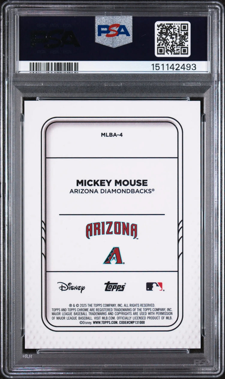 2025 Topps Chrome Update Mickey And Friends Mickey Mouse PSA 9 