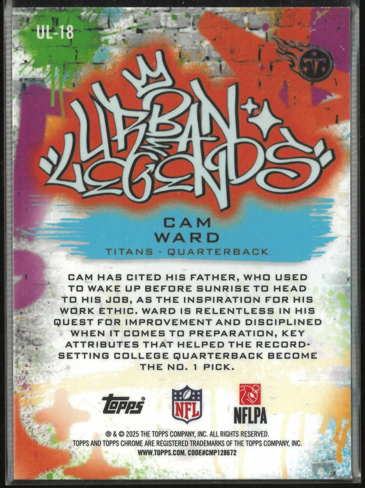 2025 Topps Chrome Urban Legends Rookie Cam Ward 