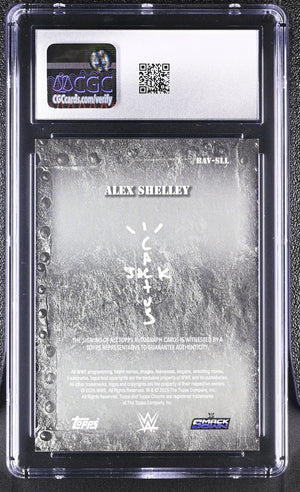 2025 Topps Chrome WWE Cactus Jack Auto Alex Shelley Orange /25 CGC 10 Auto 10 