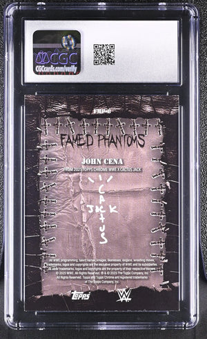 2025 Topps Chrome WWE Cactus Jack Famed Phantoms John Cena Green /99 CGC 9.5 