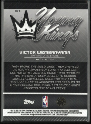 2025 Topps Chrome Young Kings Victor Wembanyama /250 