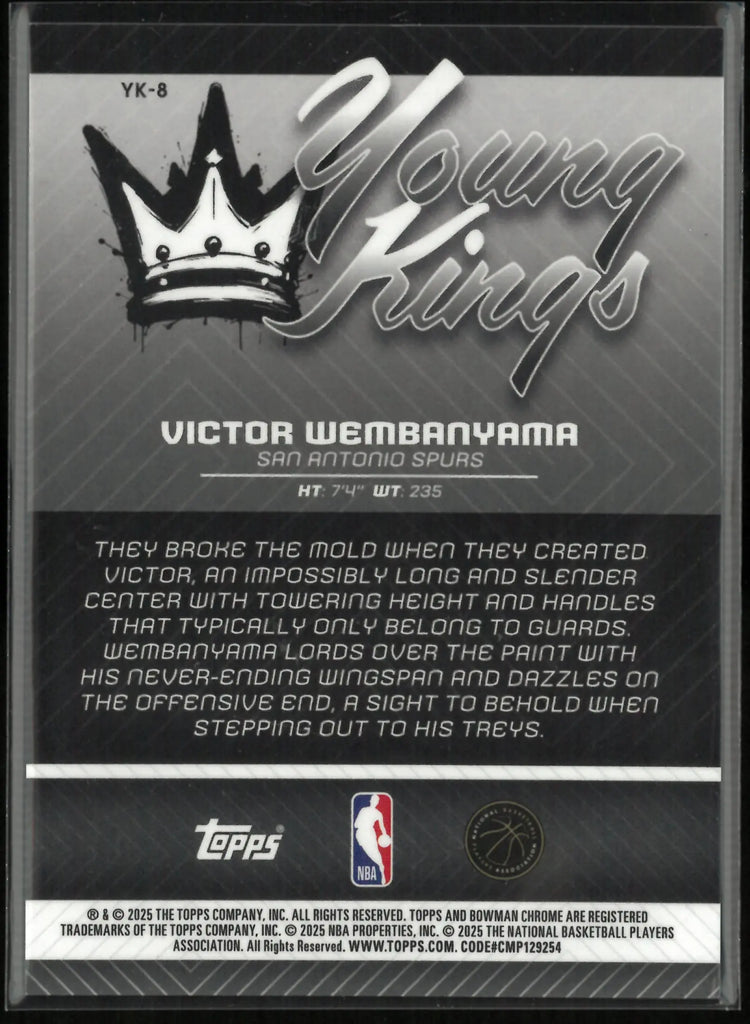 2025 Topps Chrome Young Kings Victor Wembanyama /250 