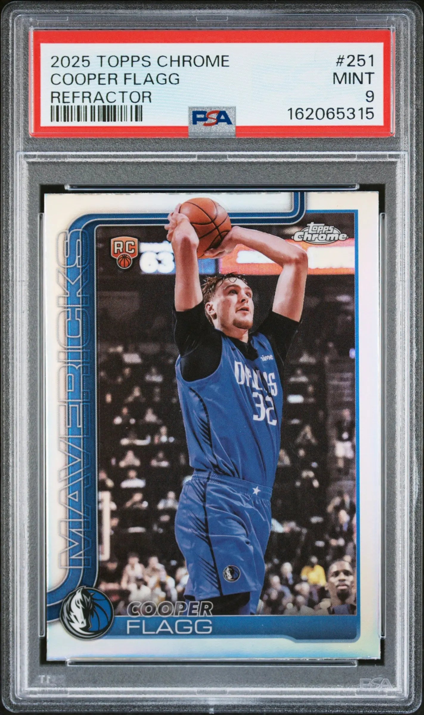 2025 Topps Chrome #251 Cooper Flagg Refractor Rookie PSA 9 