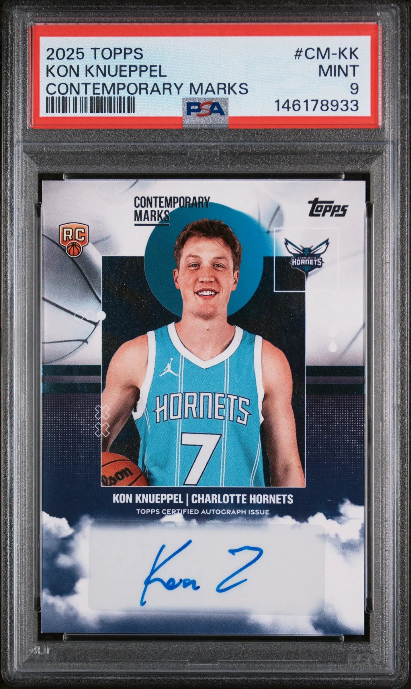 2025 Topps Contemporary Marks Rookie Autograph Kon Knueppel Auto RC PSA 9 