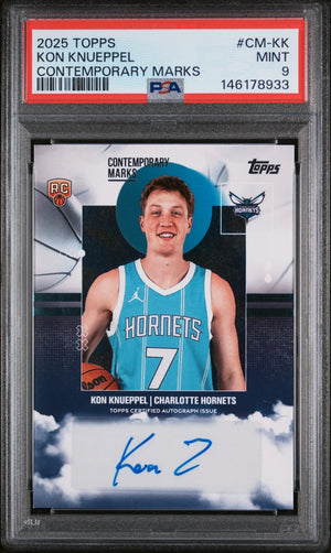 2025 Topps Contemporary Marks Rookie Autograph Kon Knueppel Auto RC PSA 9 