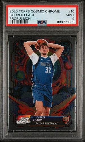2025 Topps Cosmic Chrome Basketball Propulsion Rookie Cooper Flagg RC PSA 9 