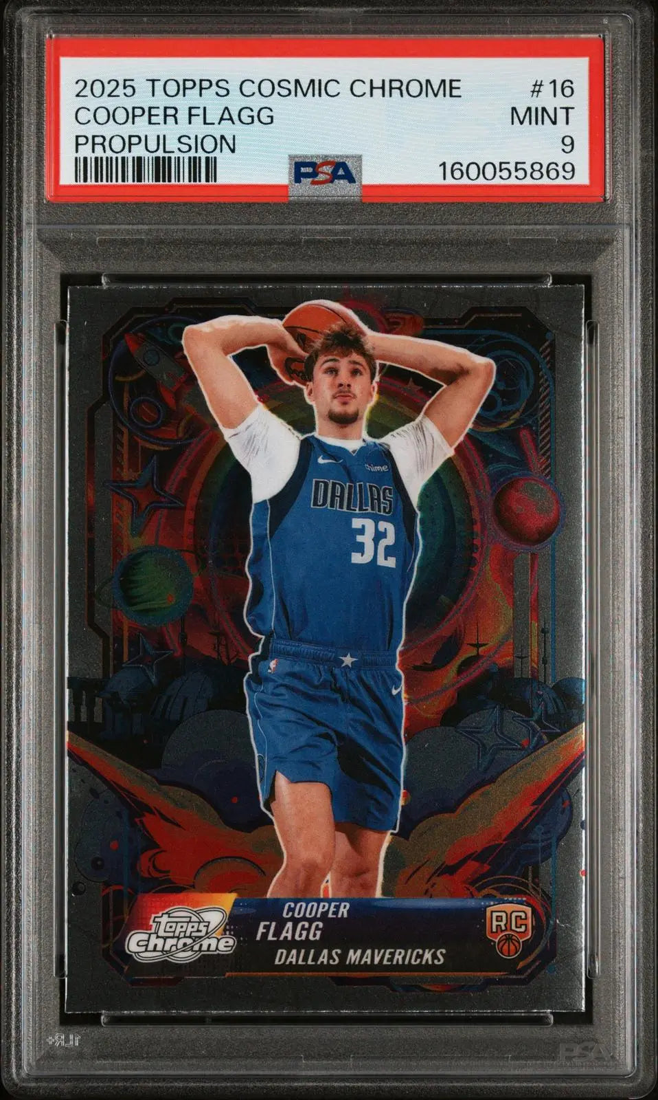2025 Topps Cosmic Chrome Basketball Propulsion Rookie Cooper Flagg RC PSA 9 