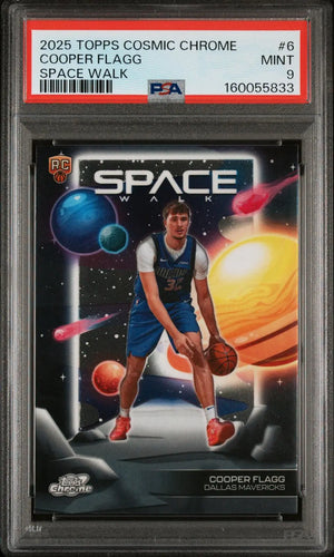 2025 Topps Cosmic Chrome Basketball Space Walk Rookie Cooper Flagg RC PSA 9 