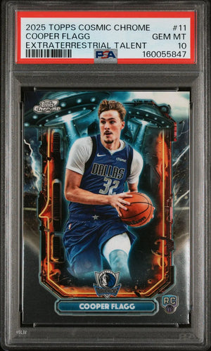 2025 Topps Cosmic Chrome Extraterrestrial Talent Rookie Cooper Flagg RC PSA 10 