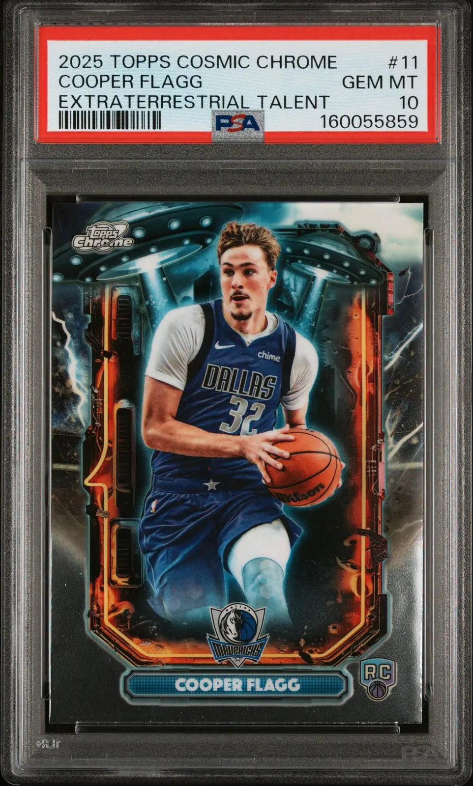 2025 Topps Cosmic Chrome Extraterrestrial Talent Rookie Cooper Flagg RC PSA 10 
