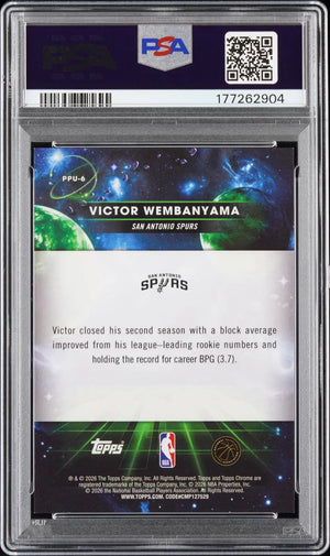 2025 Topps Cosmic Chrome Planetary Pursuit Victor Wembanyama Uranus PSA 10 