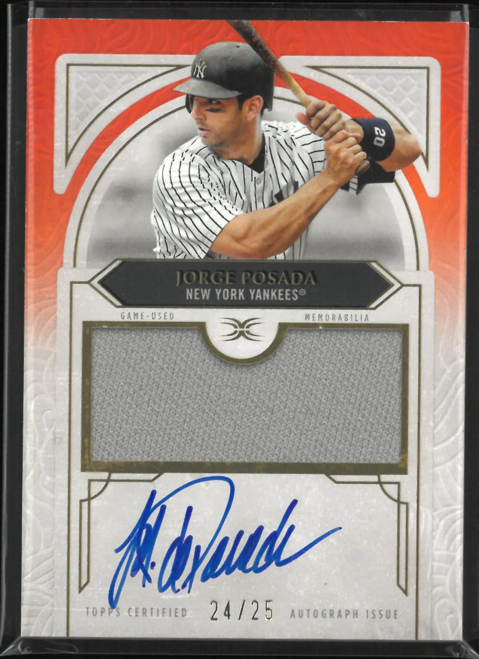 2025 Topps Definitive Autograph Relic Jorge Posada Auto Orange /25 