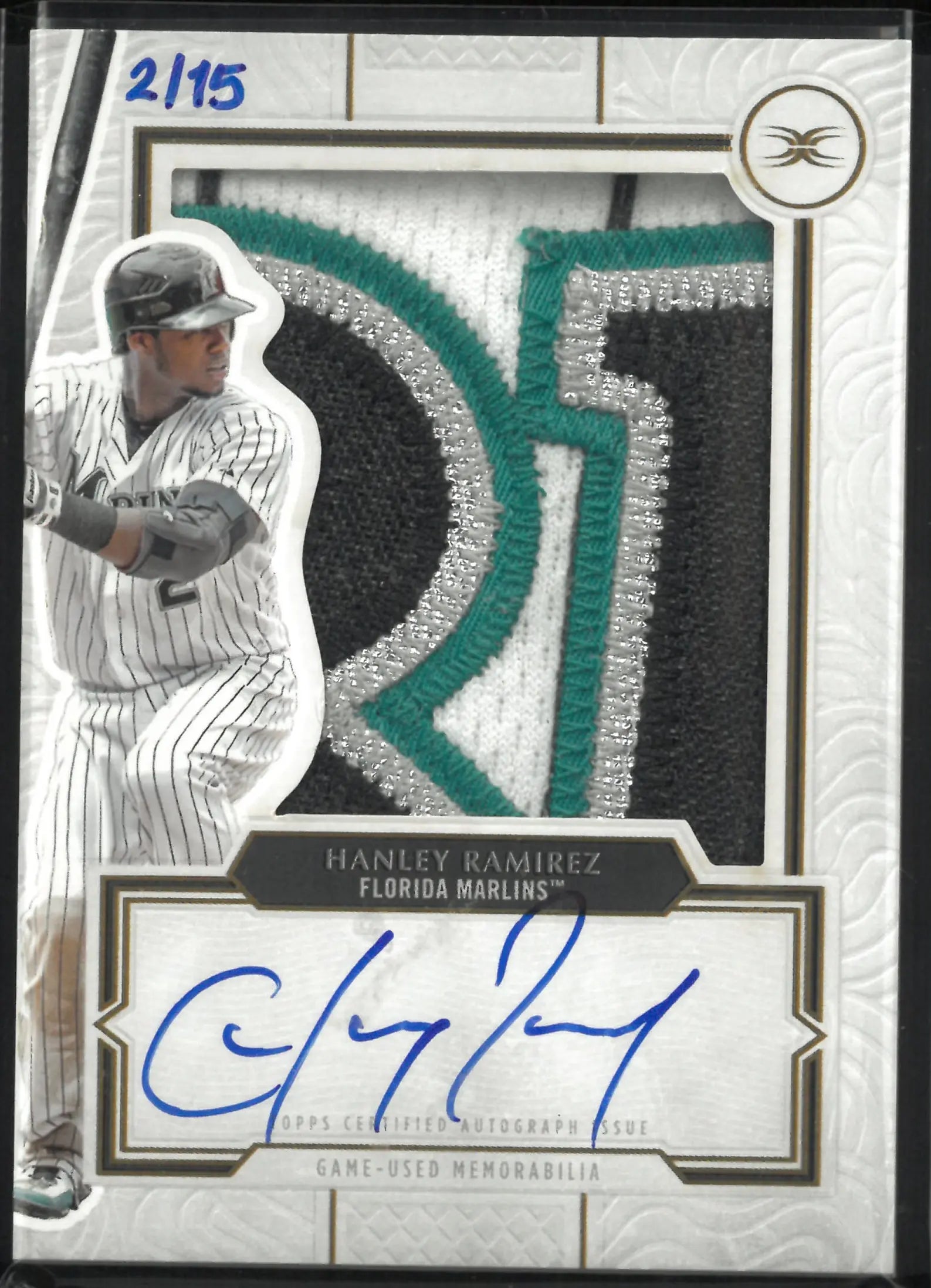 2025 Topps Definitive Baseball Ultra Patch Autograph Hanley Ramirez Auto /15 