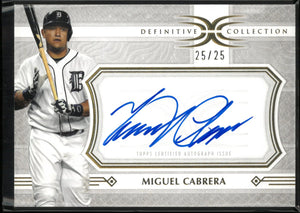 2025 Topps Definitive Legendary Autograph Miguel Cabrera Auto /25 