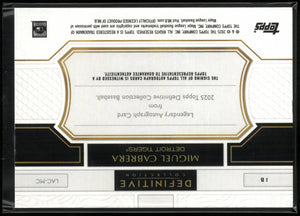 2025 Topps Definitive Legendary Autograph Miguel Cabrera Auto /25 