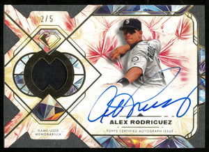 2025 Topps Diamond Icons Single Player Auto Relic Patch Alex Rodriguez /5 