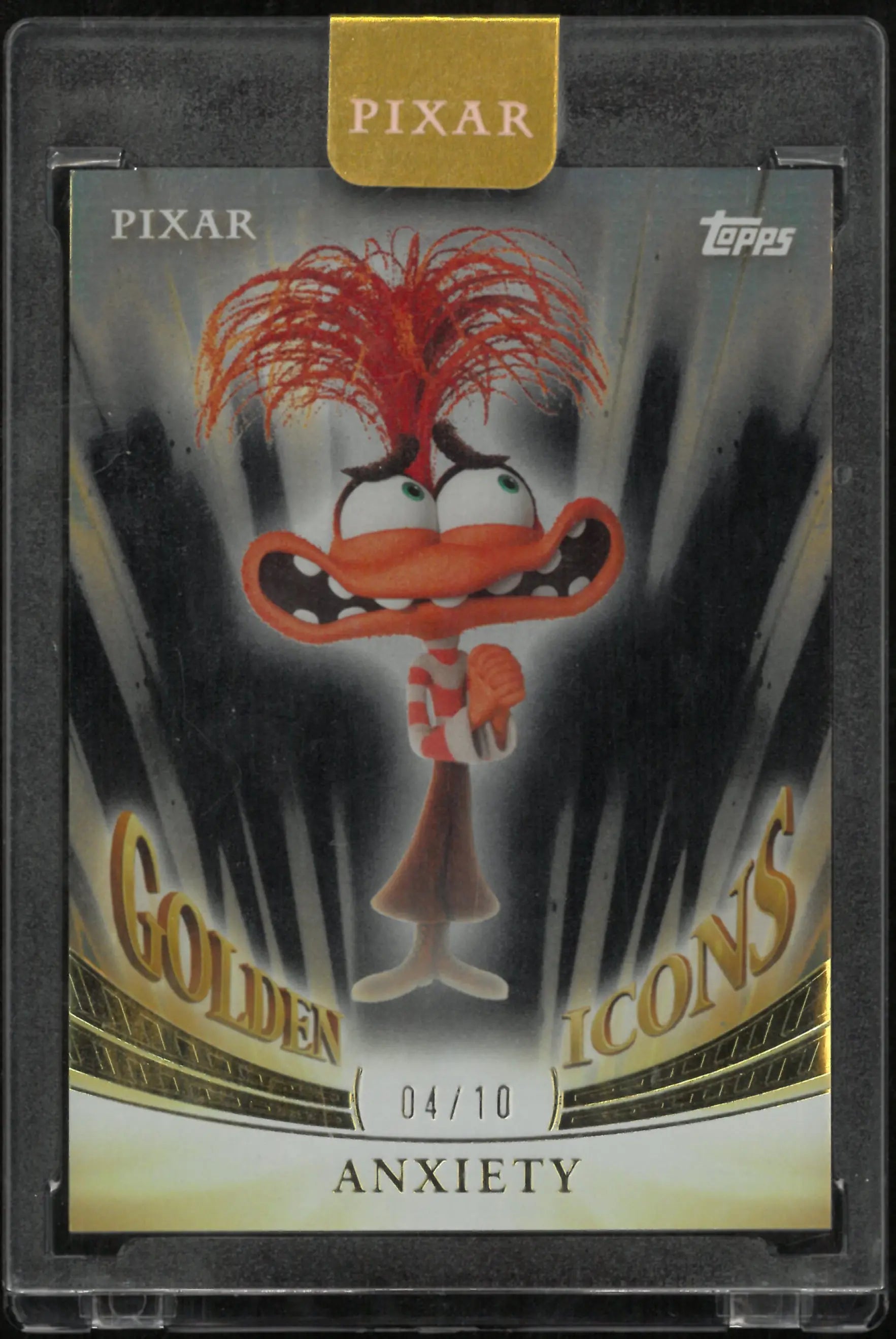 2025 Topps Disney Golden Icons Inside Out 2 Anxiety /10 