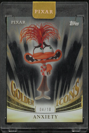 2025 Topps Disney Golden Icons Inside Out 2 Anxiety /10 