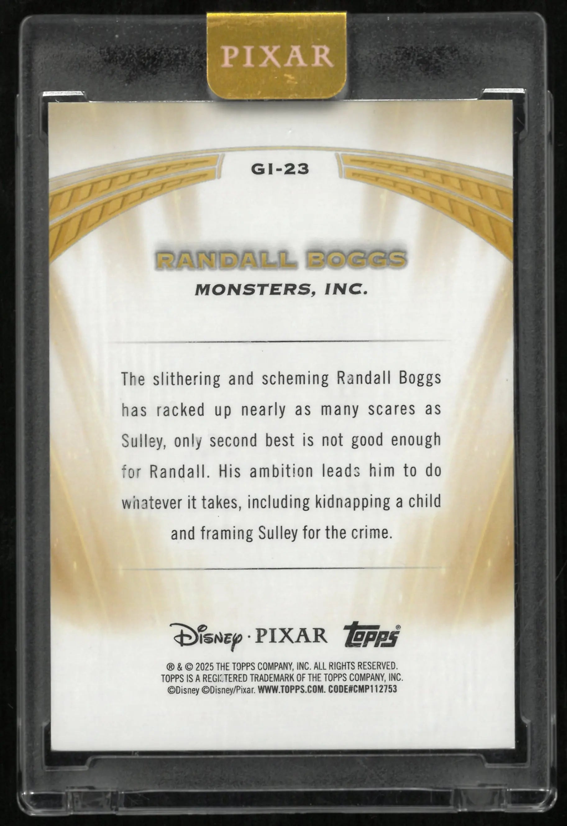 2025 Topps Disney Golden Icons Monsters, Inc. /25 