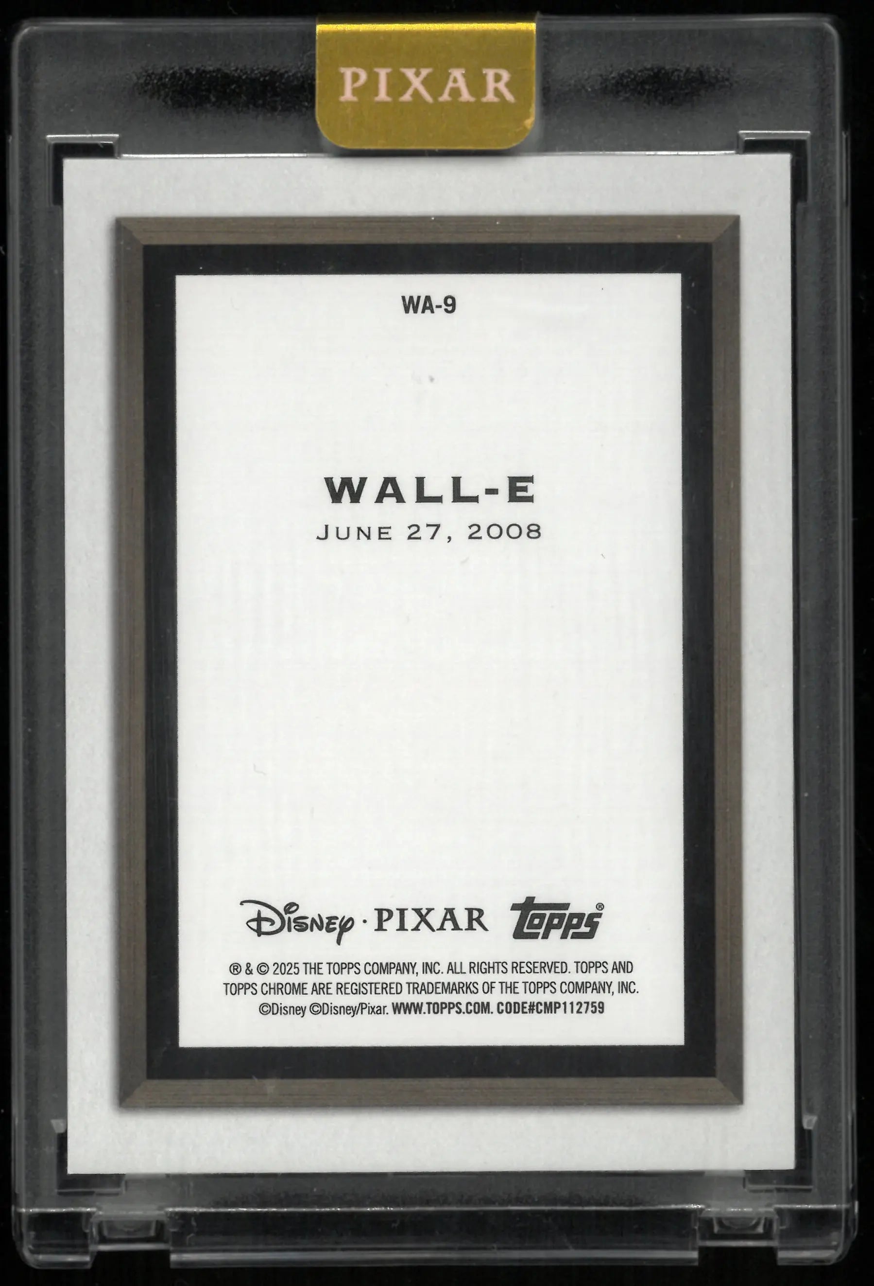 2025 Topps Disney Pixar Poster Wall-E /100 