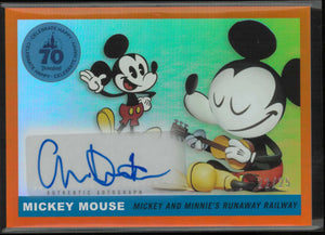 2025 Topps Disneyland 70th Mickey Voiced by Chris Diamantopoulos Auto Orange/25 