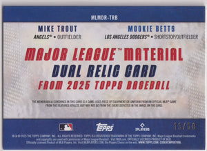 2025 Topps Dual Patch Mookie Betts/ Mike Trout 